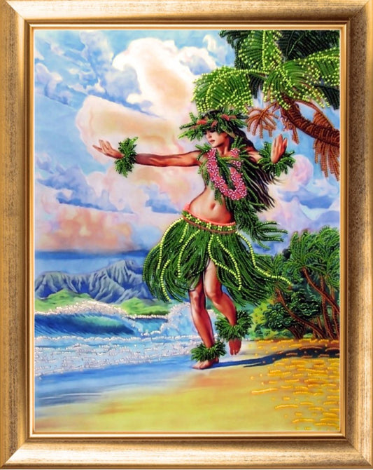 Bead embroidery kit Meeting the sun DIY