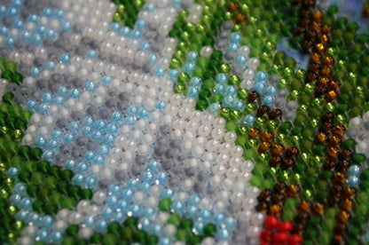 Bead Embroidery Kit January bird DIY Abris Art