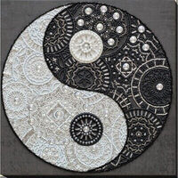 Bead Embroidery Kit Ying and yang Beaded stitching Bead needlepoint Beadwork DIY