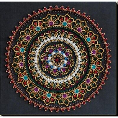 Bead Embroidery Kit Mandala Beaded stitching Bead needlepoint Beadwork DIY