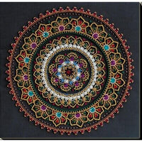 Bead Embroidery Kit Mandala Beaded stitching Bead needlepoint Beadwork DIY