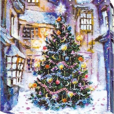 Bead Embroidery Kit Christmas tree Bead stitching Bead needlepoint DIY