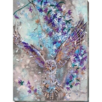 Bead Embroidery Kit Owl Beaded stitching Bead needlepoint Beadwork