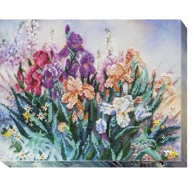 Bead Embroidery Kit Flowers Garden Bead stitching Bead needlepoint Beadwork DIY