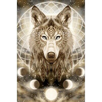 Bead Embroidery Kit Wolf DIY Bead needlepoint Bead stitching Beadwork