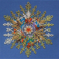 Bead Embroidery Kit Snowflake Bead stitching Bead needlepoint DIY