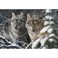 Bead Embroidery Kit Wolves Bead needlepoint Bead stitching Beadwork DIY