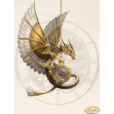 Bead Embroidery Kit Steampunk Dragon DIY Needlepont kit Beads stitching