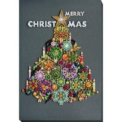 Bead Embroidery Kit Christmas tree Bead stitching Bead needlepoint DIY