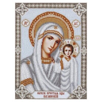 Bead Embroidery Kit Icon Virgin Mary Mother of God Beaded stitching DIY