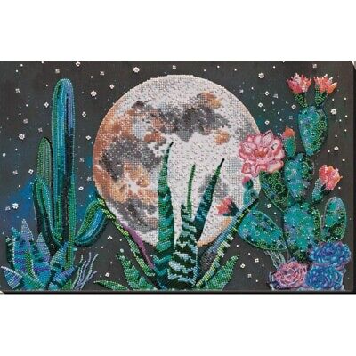 Bead Embroidery Kit Desert night Beaded stitching Bead needlepoint Beadwork DIY