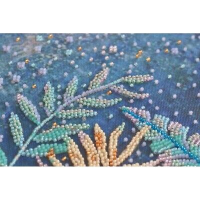 Bead Embroidery Kit Tropical night Beaded stitching Bead needlepoint Beadwork