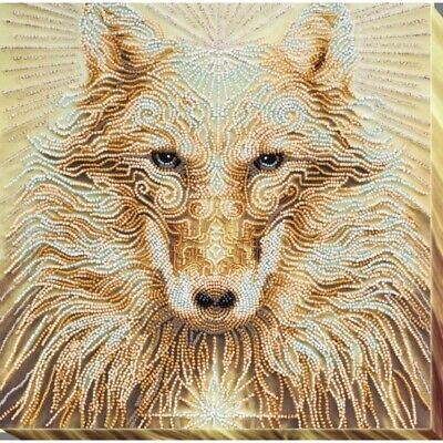 Bead Embroidery Kit DIY Wolf Beaded needlepoint Beadwork Beading