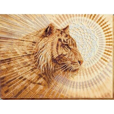 Bead Embroidery Kit Tiger Beaded stitching Bead needlepoint Beadwork DIY