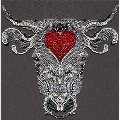 Bead Embroidery Kit Taurus Beaded stitching Bead needlepoint Beadwork DIY