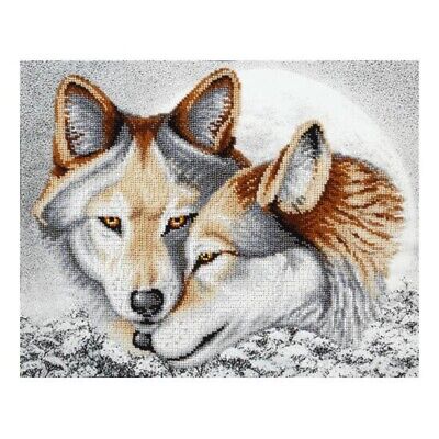 Bead Embroidery Kit Wolves Beaded needlepoint Bead stitching Beadwork DIY