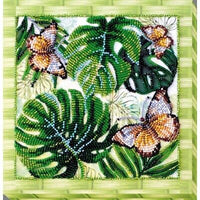 Bead Embroidery Kit Tropical Beaded stitching Bead needlepoint Beadwork