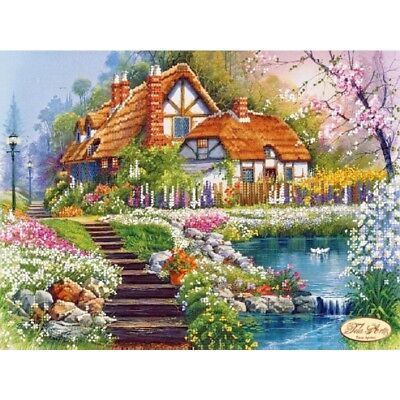 Bead Embroidery Kit Spring DIY Beaded needlepoint Beaded stitching