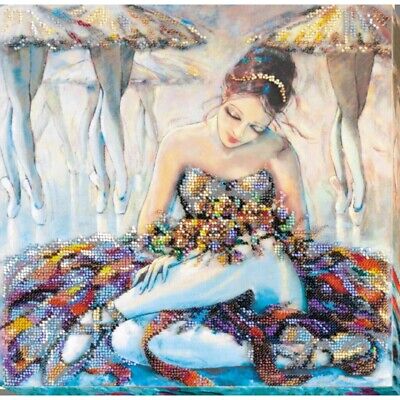 Bead Embroidery Kit Ballerina Beaded stitching Bead needlepoint Beadwork DIY