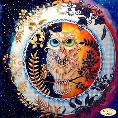 Bead Embroidery Kit Owl DIY Bead needlepoint Bead stitching Beadwork Beading