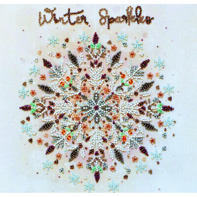 Bead Embroidery Kit Snowflake Bead stitching Bead needlepoint DIY