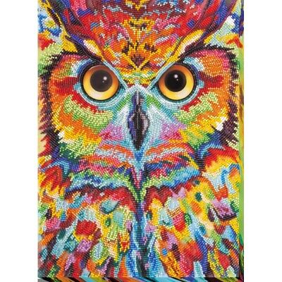 Bead Embroidery Kit Owl Beaded stitching Bead needlepoint Beadwork DIY