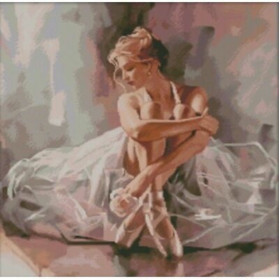Counted Cross Stitch Kit Ballerina DIY Unprinted canvas