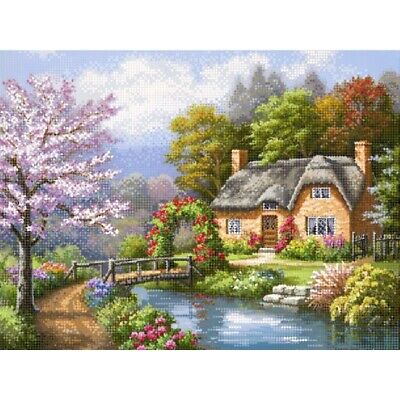 Full Bead Embroidery Kit Dream house DIY Beaded needlepoint Beaded stitching