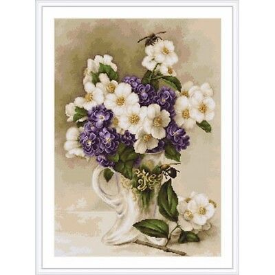 Gobelin kit Tapestry embroidery Kit Flowers Luca-S Unprinted canvas