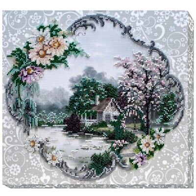 Bead Embroidery Kit House on the water Beaded stitching Bead needlepoint DIY