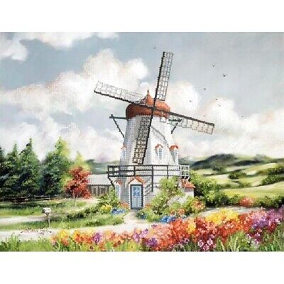 Bead Embroidery Kit Windmill DIY Beaded needlepoint Beaded stitching