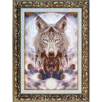 Bead Embroidery Kit Wolf DIY Bead needlepoint Bead stitching Beadwork