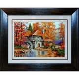 Gobelin kit Tapestry embroidery Kit Autumn landscape Luca-S DIY Unprinted canvas