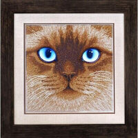 Bead Embroidery Kit Cat Beaded needlepoint Beaded stitching Beadwork DIY