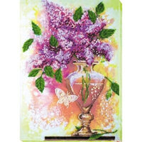 Bead Embroidery Kit Lilac Flowers Beaded stitching Bead needlepoint Beadwork DIY