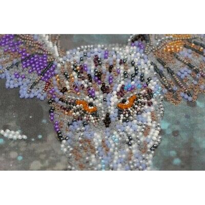 Bead Embroidery Kit Owl Beaded stitching Bead needlepoint Beadwork