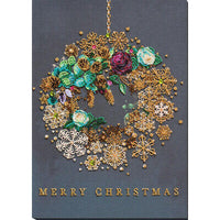 Bead Embroidery Kit Merry Christmas Bead stitching Bead needlepoint DIY