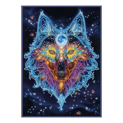 Bead Embroidery Kit Wolf Bead needlepoint Bead stitching Beadwork DIY