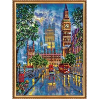 Bead Embroidery Kit London Lights Beaded stitching Bead needlepoint Beadwork DIY