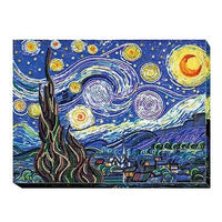 Bead Embroidery Kit Starry night Beaded stitching Bead needlepoint DIY