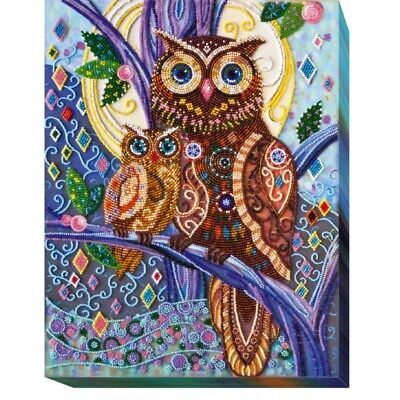 Bead Embroidery Kit Owl Beaded stitching Bead needlepoint Beadwork DIY