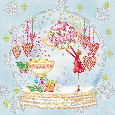 Bead Embroidery Kit Winter tea Bead stitching Bead needlepoint DIY