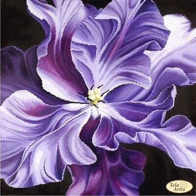 Full Bead Embroidery Kit Satin petals DIY Bead needlepoint Bead stitching