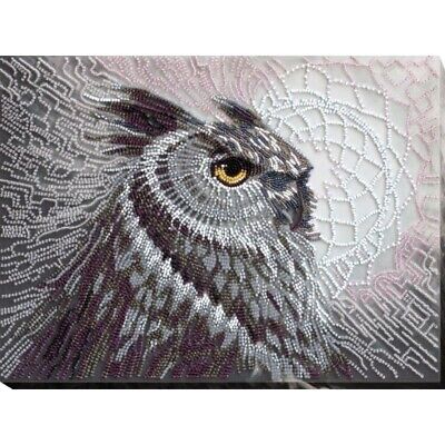 Bead Embroidery Kit Owl Beaded stitching Bead needlepoint Beading Beadwork DIY