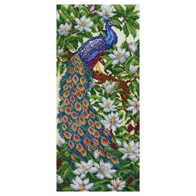 Bead Embroidery Kit Peacock Beaded needlepoint Bead stitching Beadwork DIY