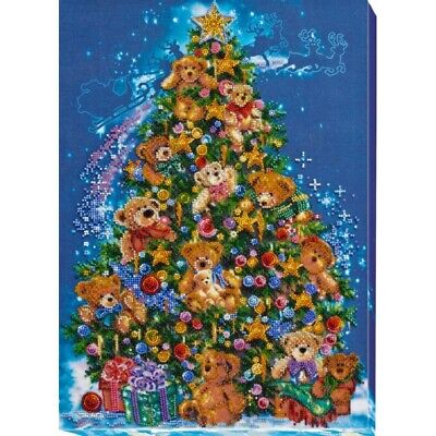 Bead Embroidery Kit Christmas tree Bead stitching Bead needlepoint DIY