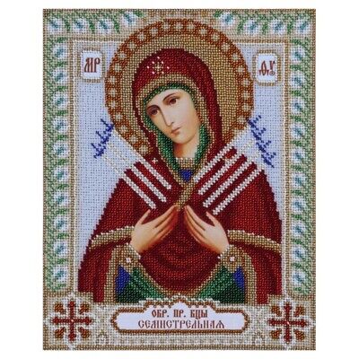 Bead Embroidery Kit Icon Virgin Mary Mother of God Beaded stitching DIY