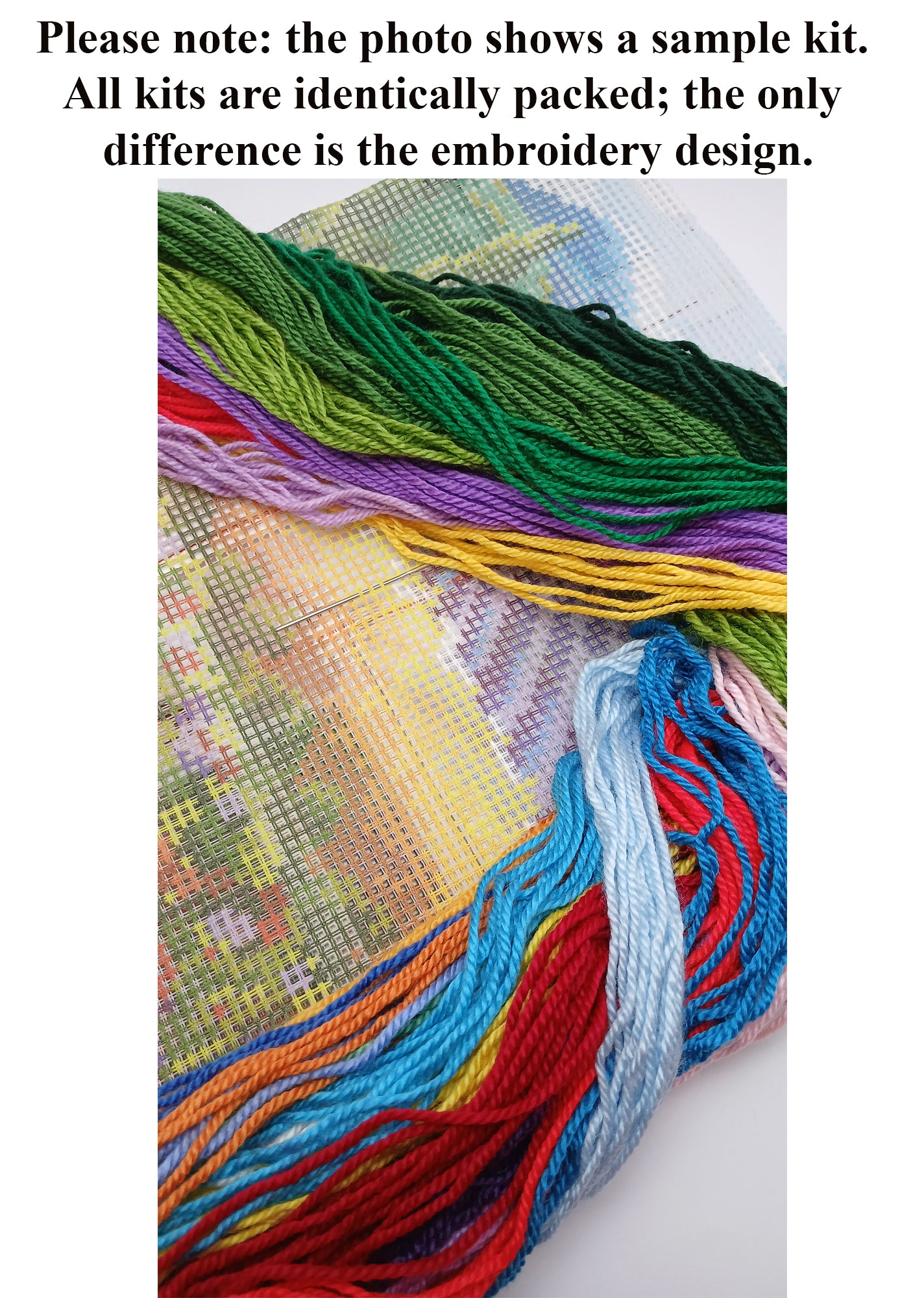 Tapestry Pillow Cover DIY kit "Bright ornament" Needlepoint kit Printed canvas