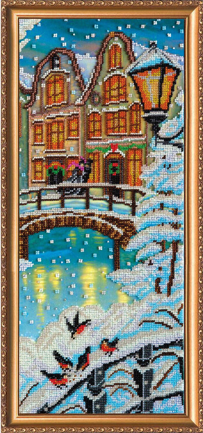 Bead Embroidery Kit Winter DIY Abris Art