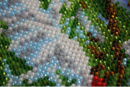 Bead Embroidery Kit February bird DIY Abris Art